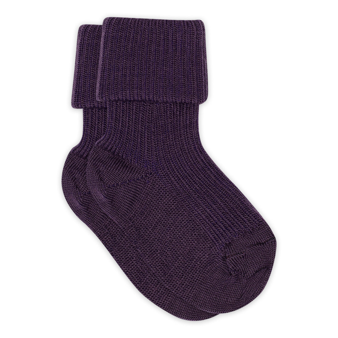 Socken aus Wollrippstrick für Babys