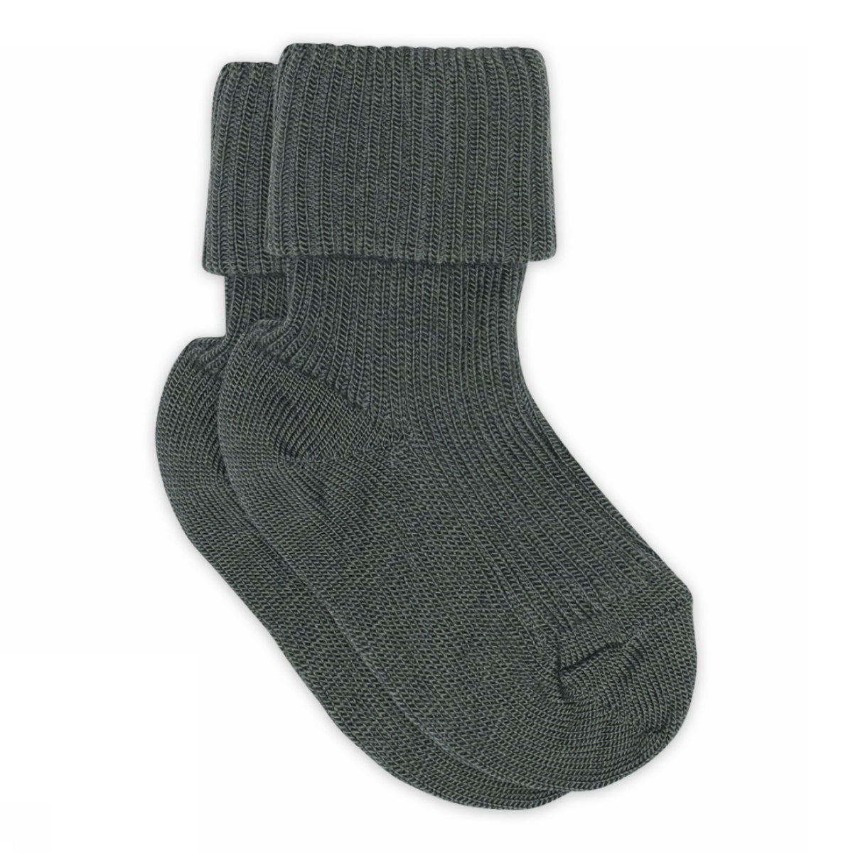 Baby-Socken aus Wolle mit Rippenmuster