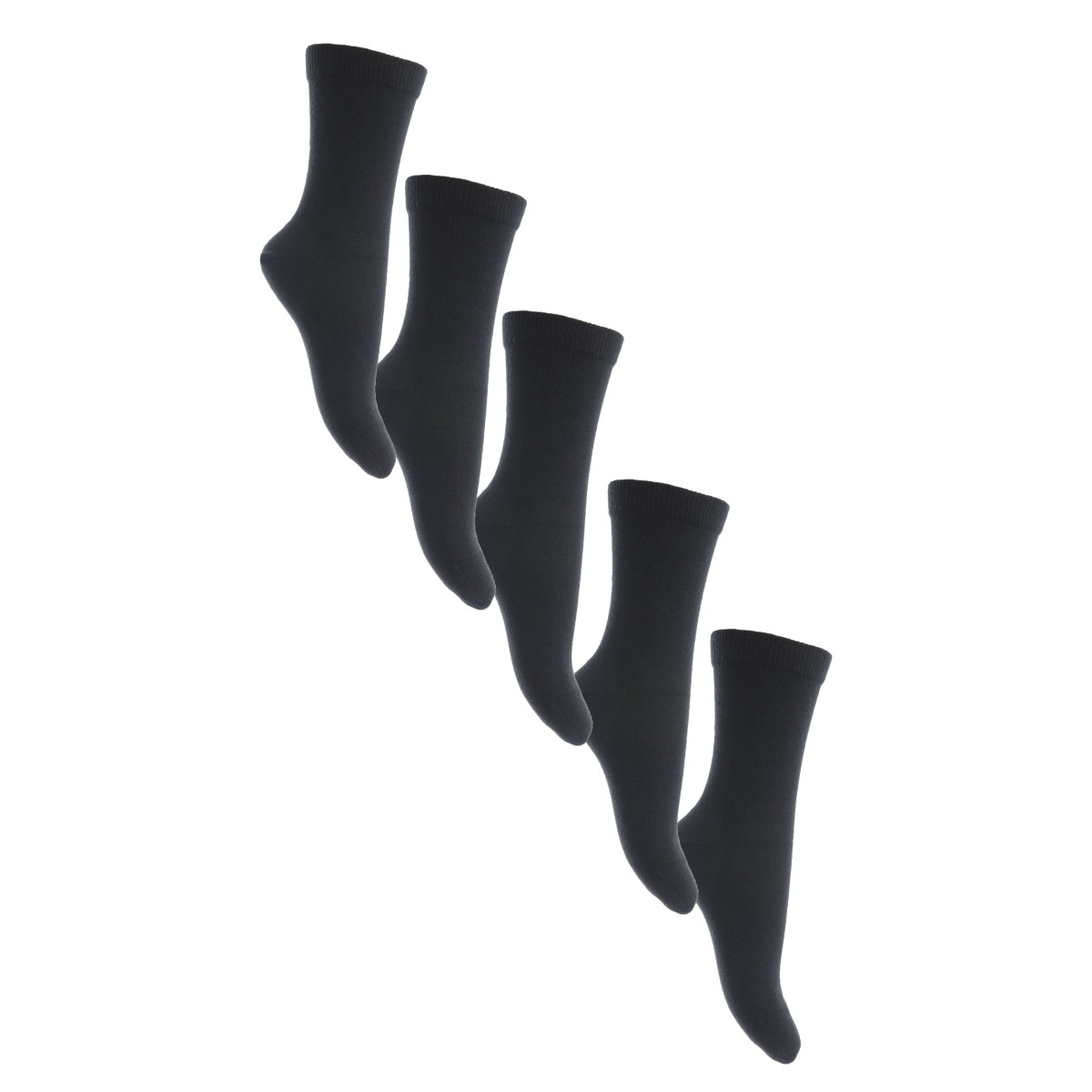 Baumwollsocken - 5er-Pack - Schwarz