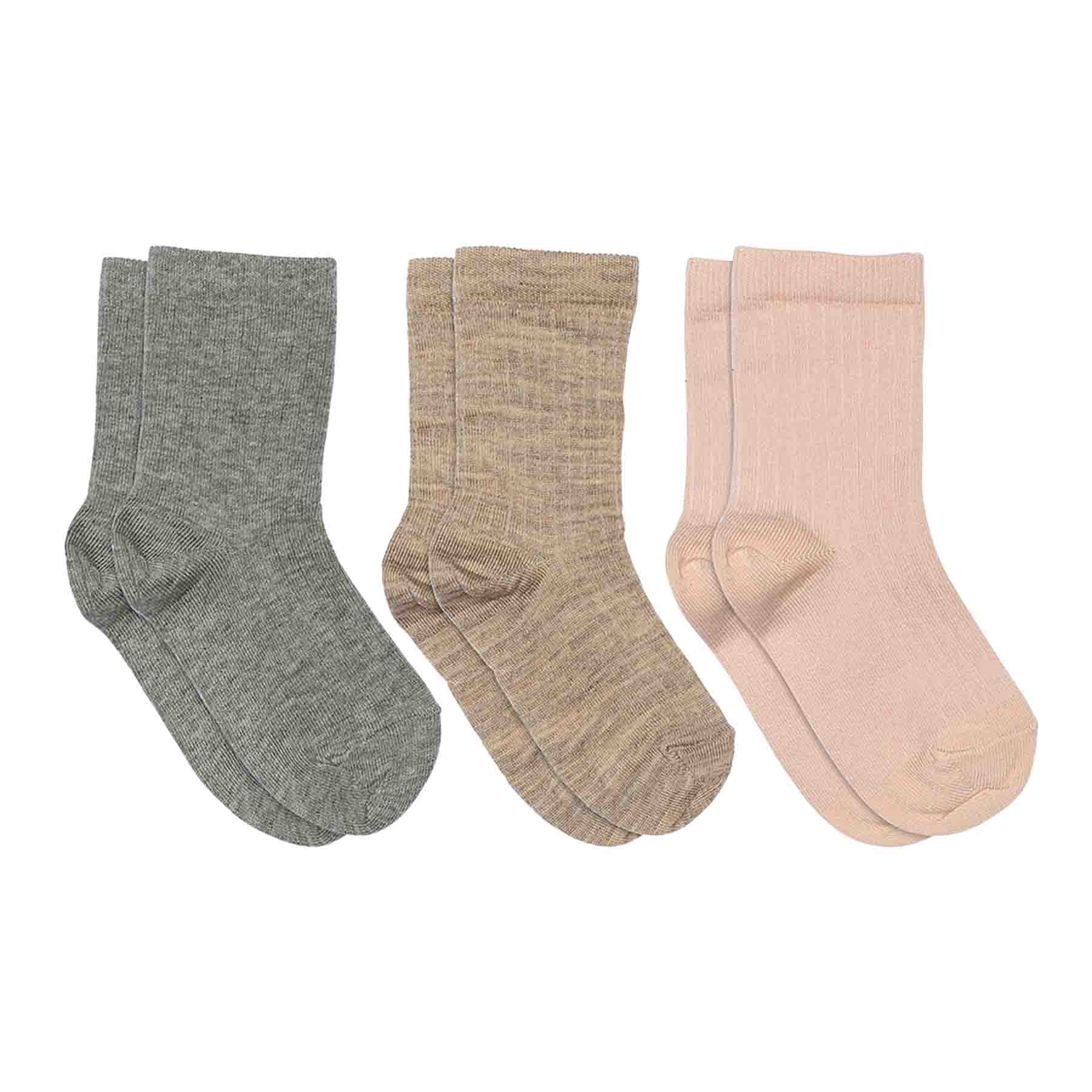 Baumwollrippsocken - 3er-Pack