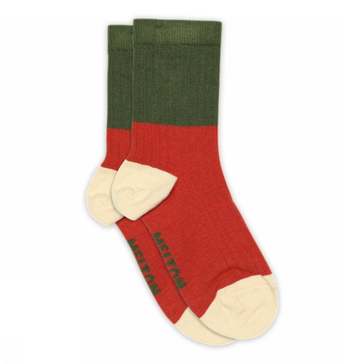 Socken in Blockfarben