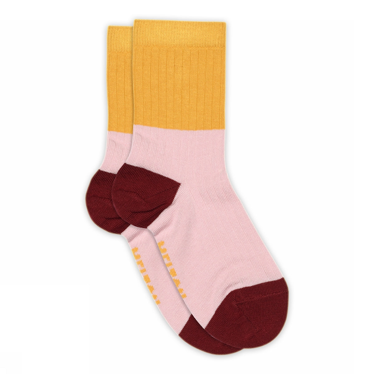 Socken in Blockfarben