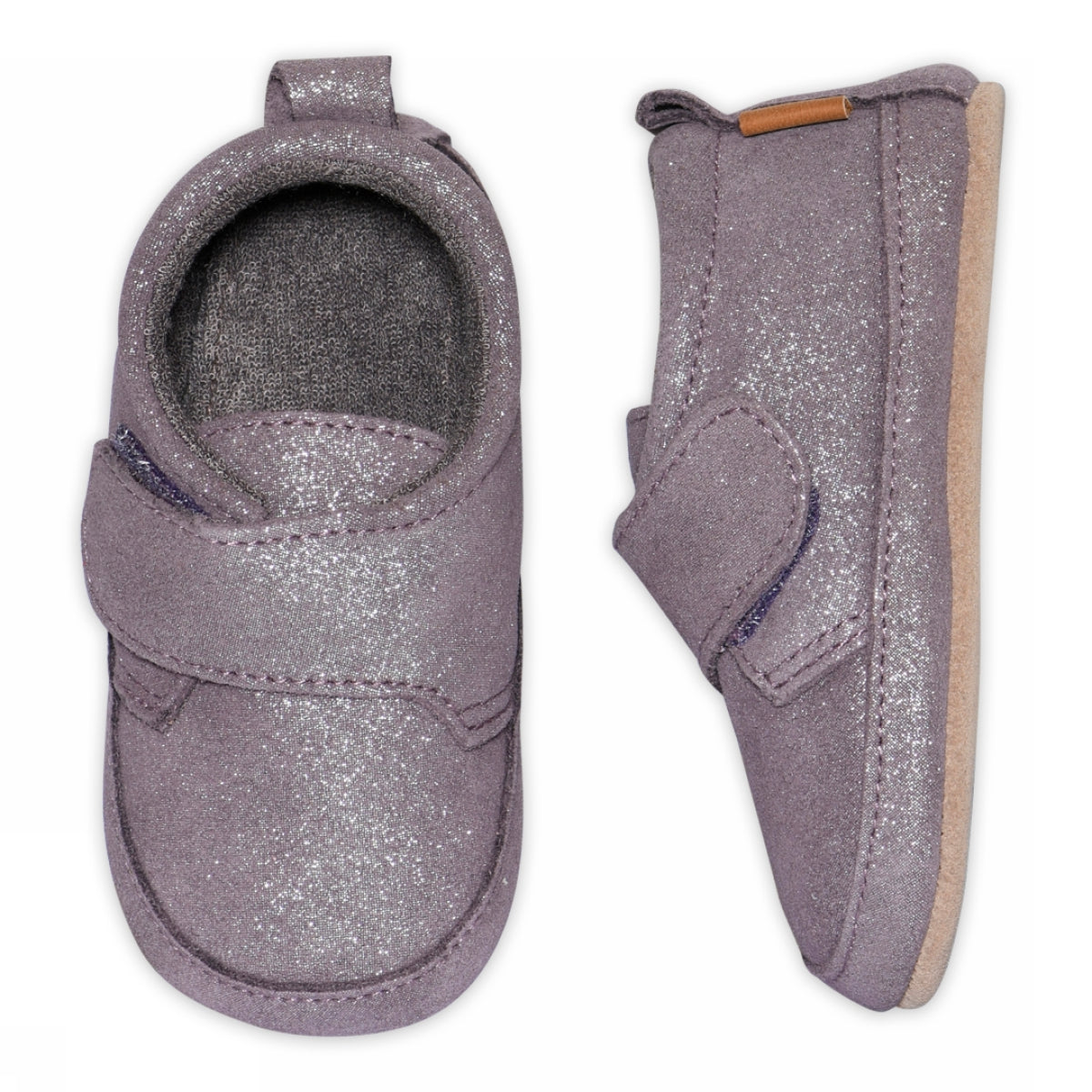 Slipper aus schimmerndem Leder