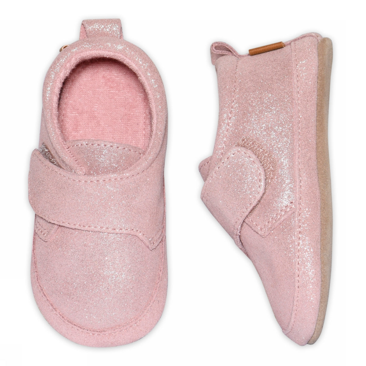 Slipper aus schimmerndem Leder