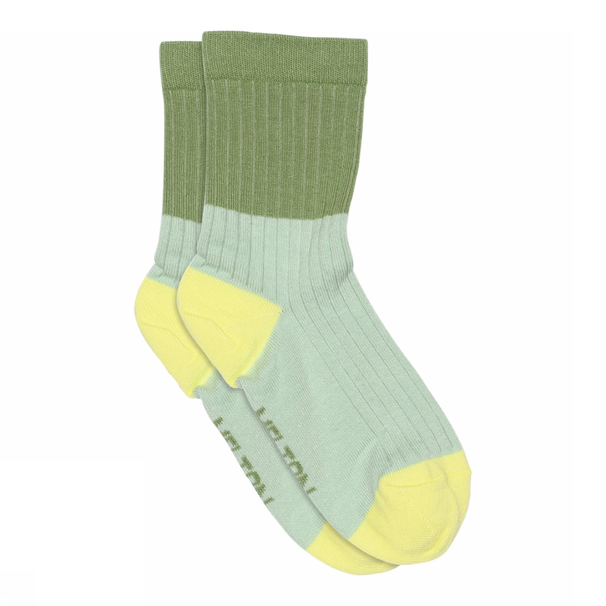 Socken in Blockfarben
