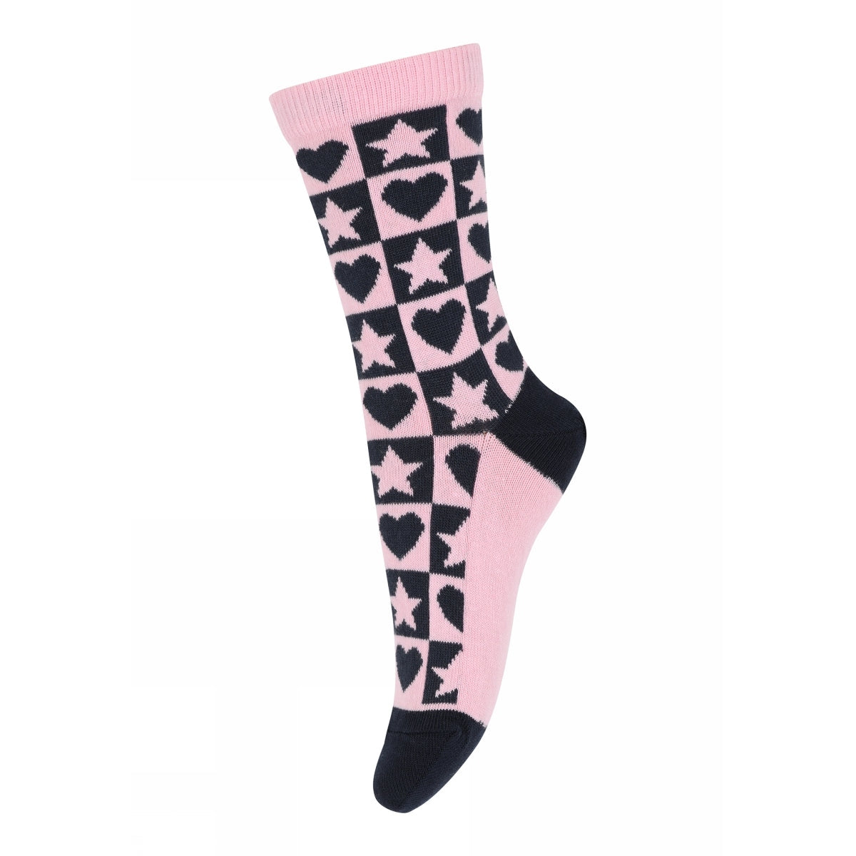 Socken mit Sternen und Herzen