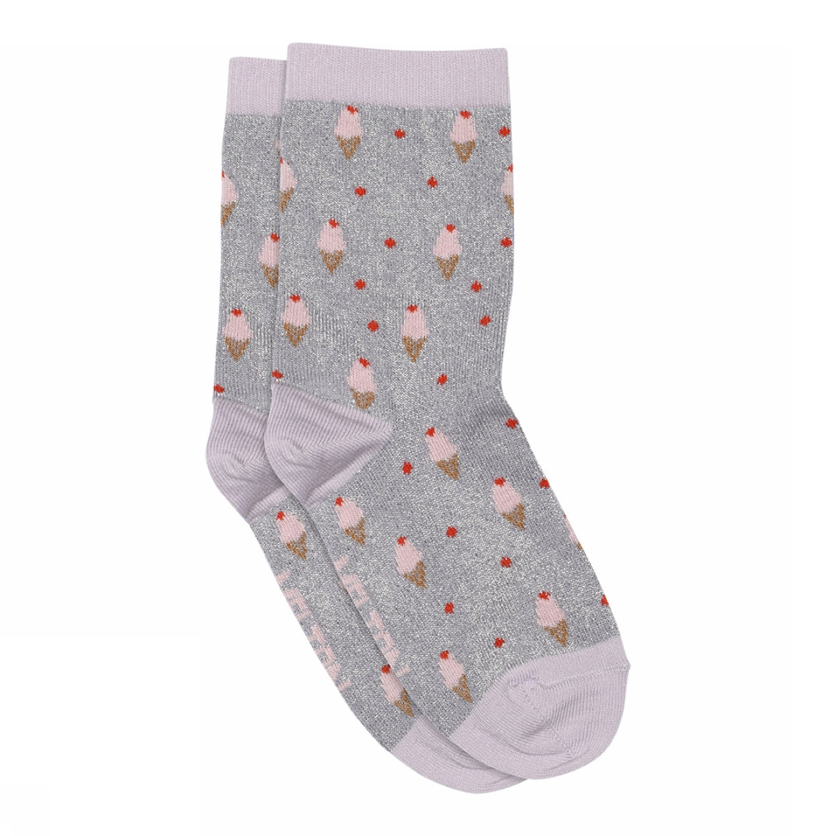 Glitzersocken mit Eiscreme
