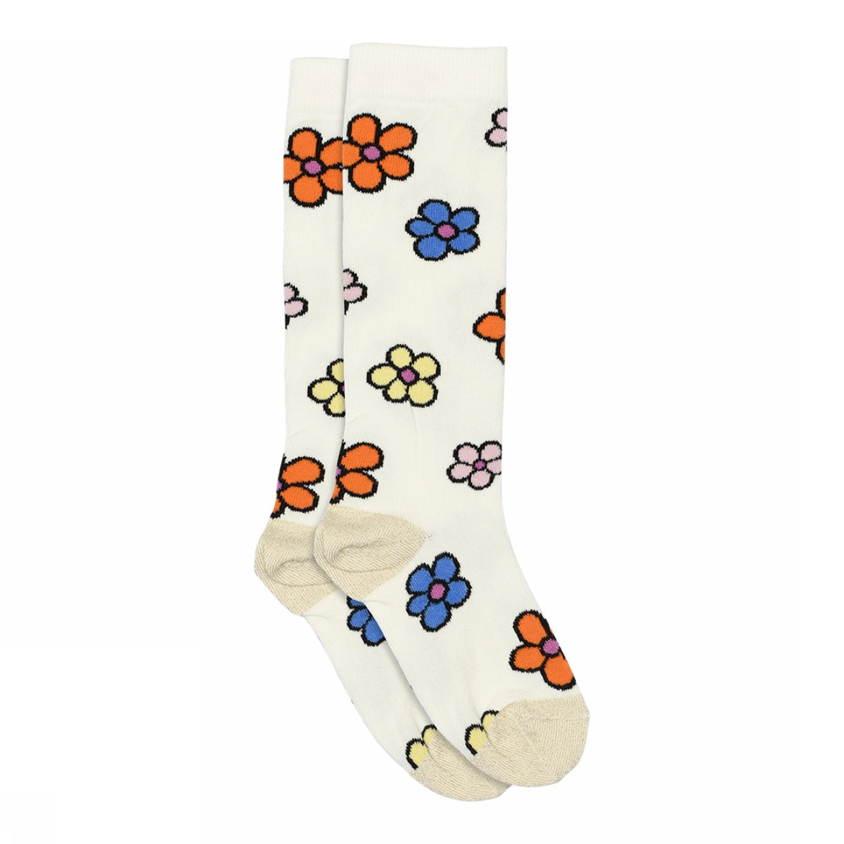 Kniestrümpfe mit Blumen