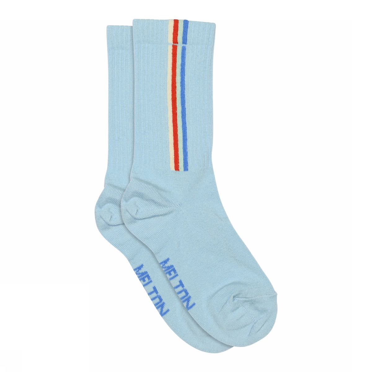 Socken mit vertikalen Streifen