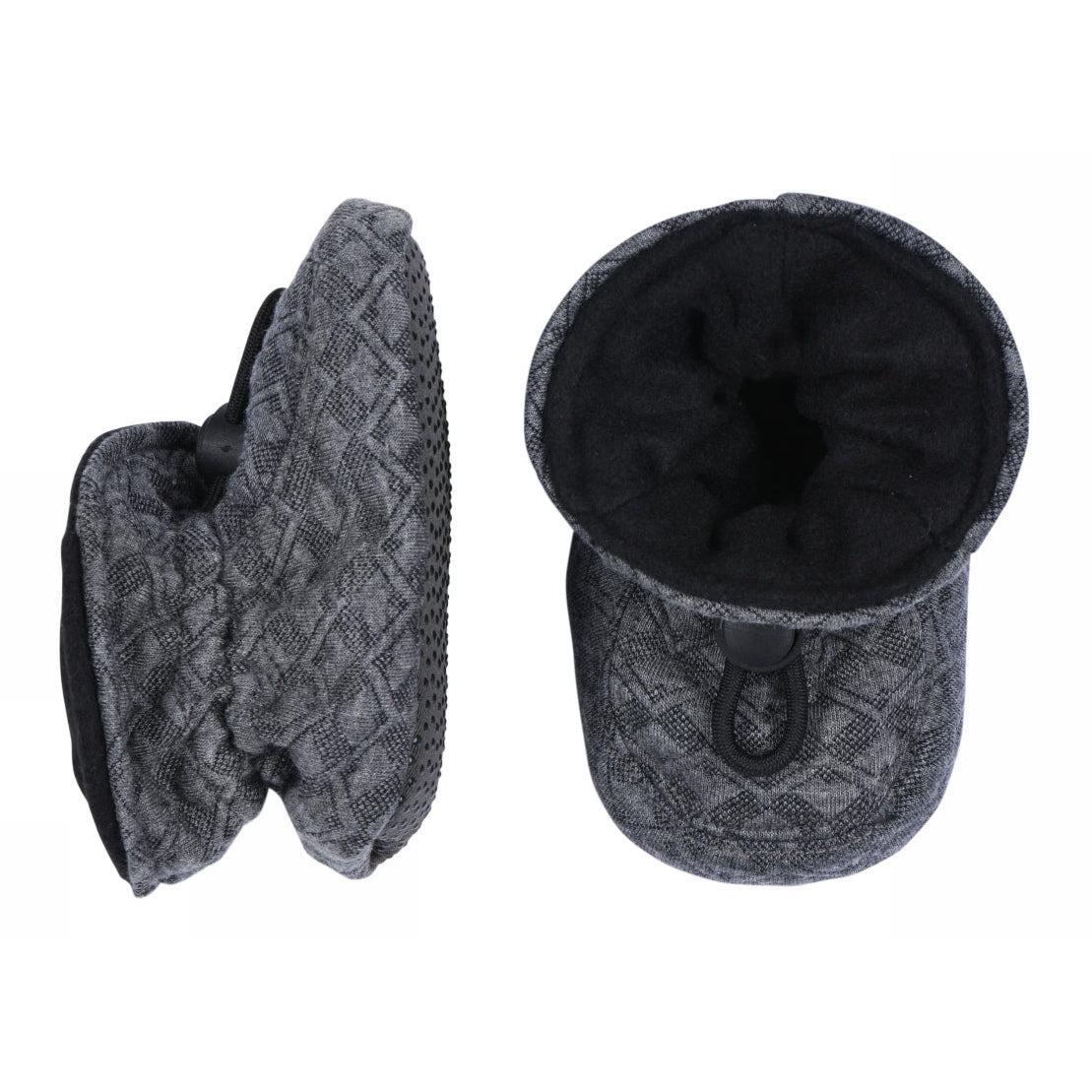 Gesteppte Textil-Hausschuhe