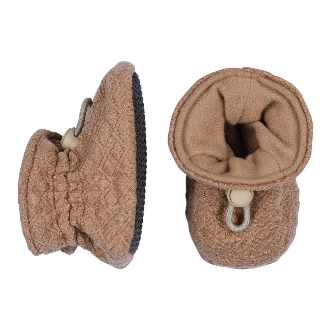 Gesteppte Textil-Hausschuhe