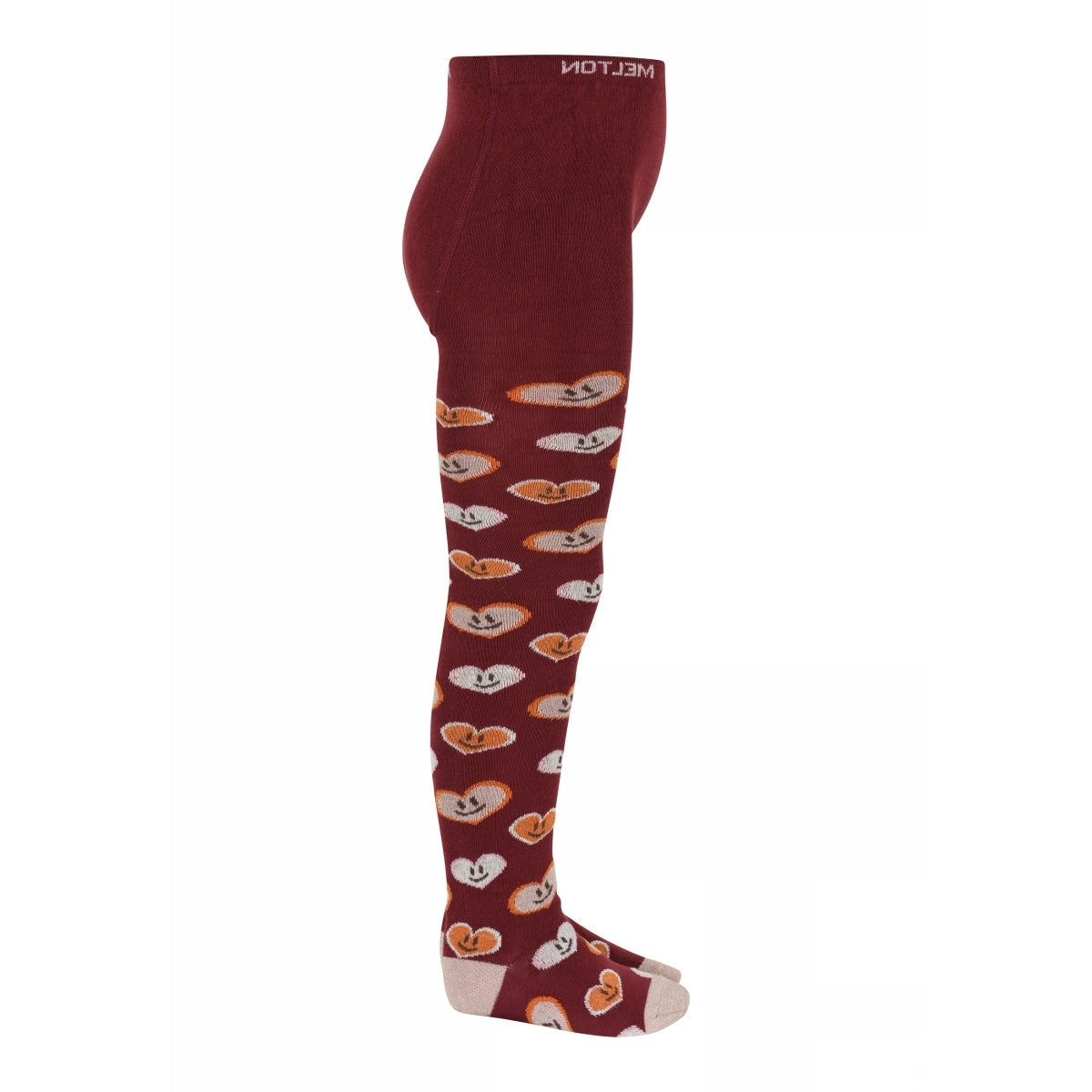 Strumpfhose mit fröhlichen Herzen