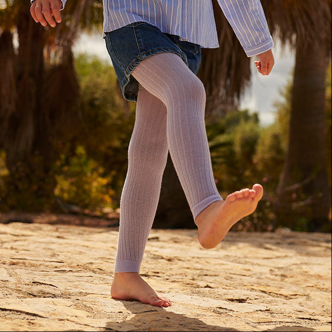 Leggings aus gerippter Baumwolle