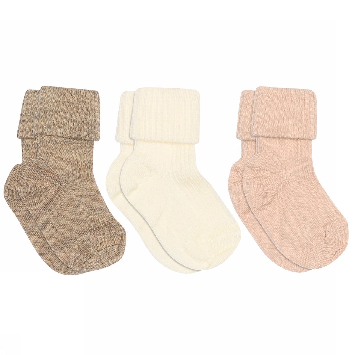 Wollripp-Babysocken - 3er-Pack