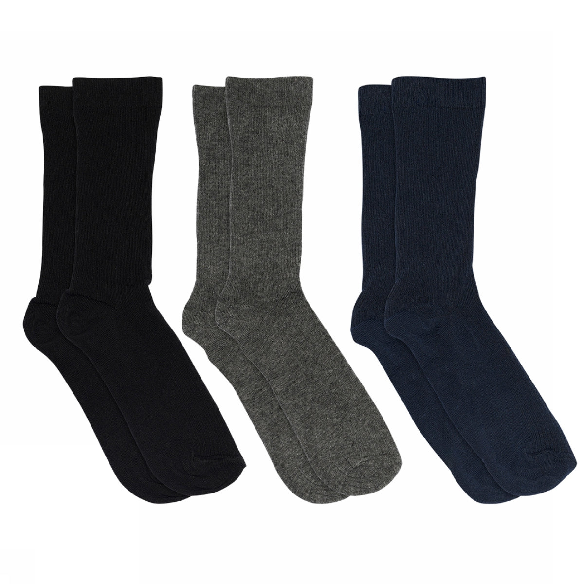 Feine Baumwollrippsocken 3er-Pack