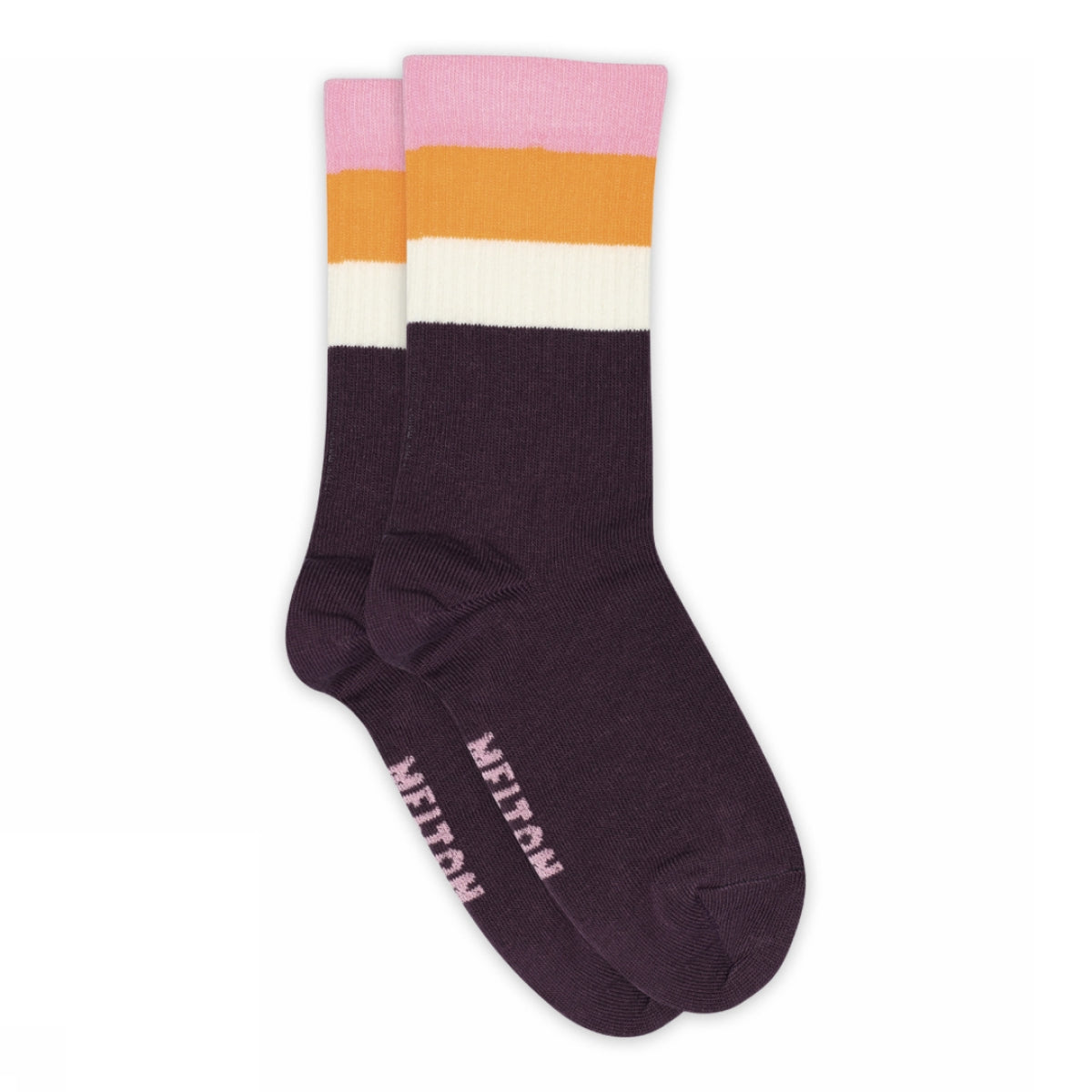 Socken mit breiten Streifen