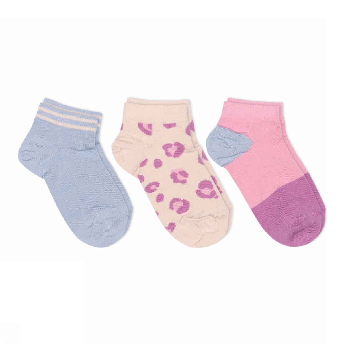 Leoparden-Sneaker-Socken – 3er-Pack