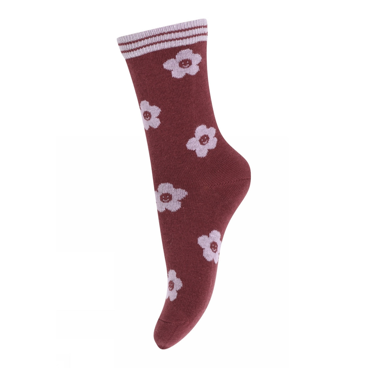 Lächelnde Blumensocken