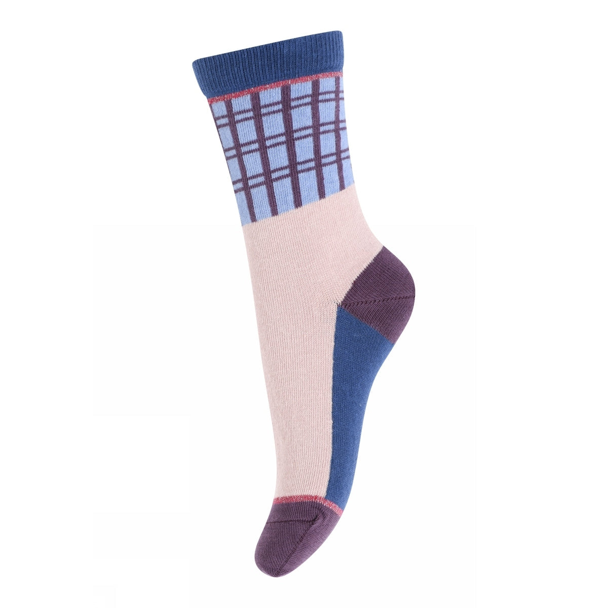 Socken mit Karo-Blockmuster
