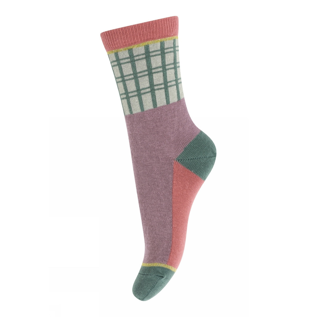 Socken mit Karo-Blockmuster