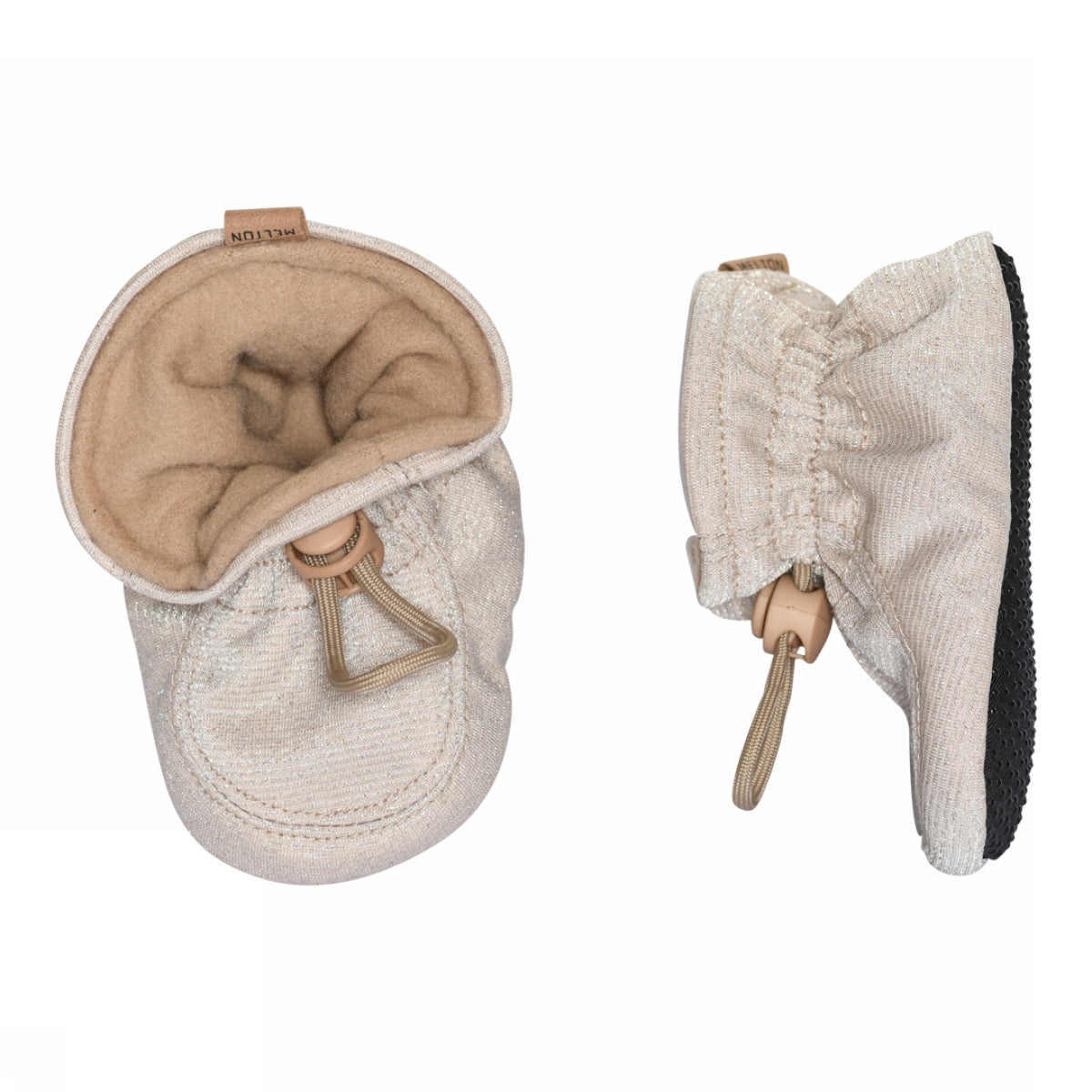 Glitzernde Textilpantoffeln