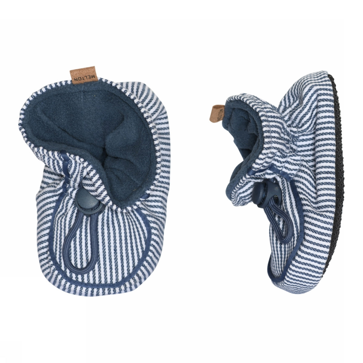 Gestreifte Textilpantoffeln