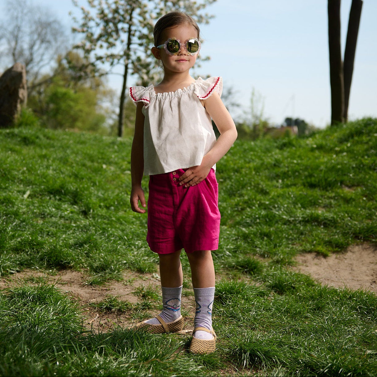 Glitzersocken aus Muscheln