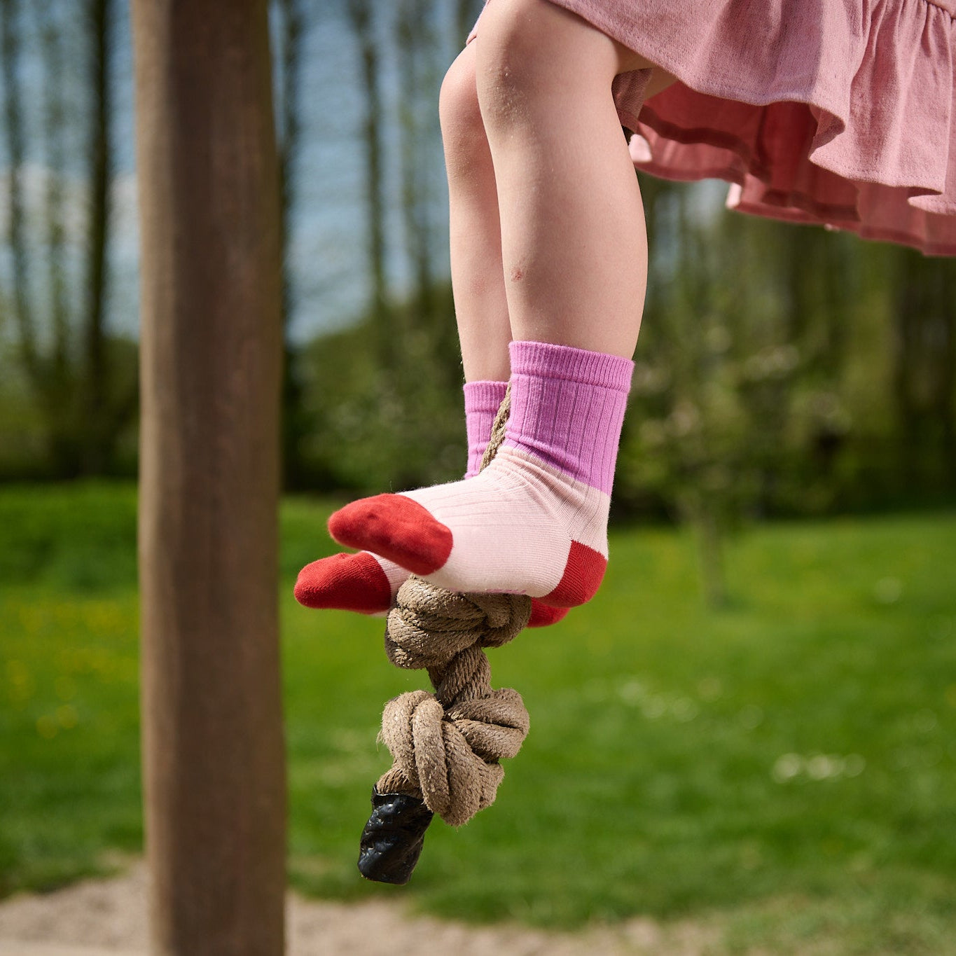 Socken in Blockfarben