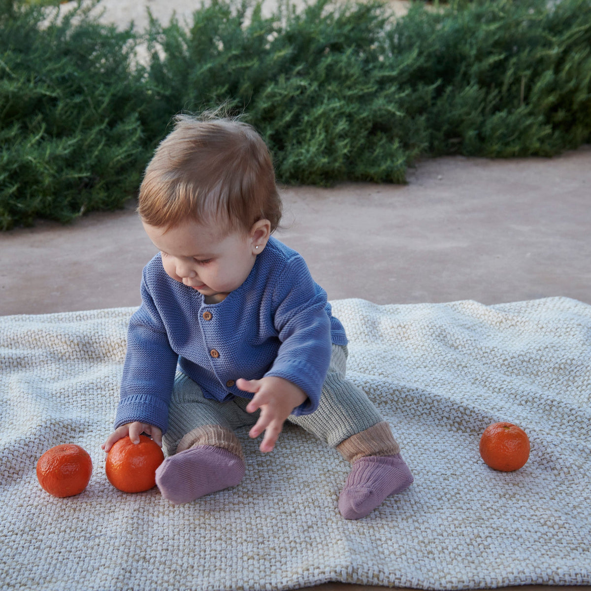 Baby-Socken aus Baumwollripp