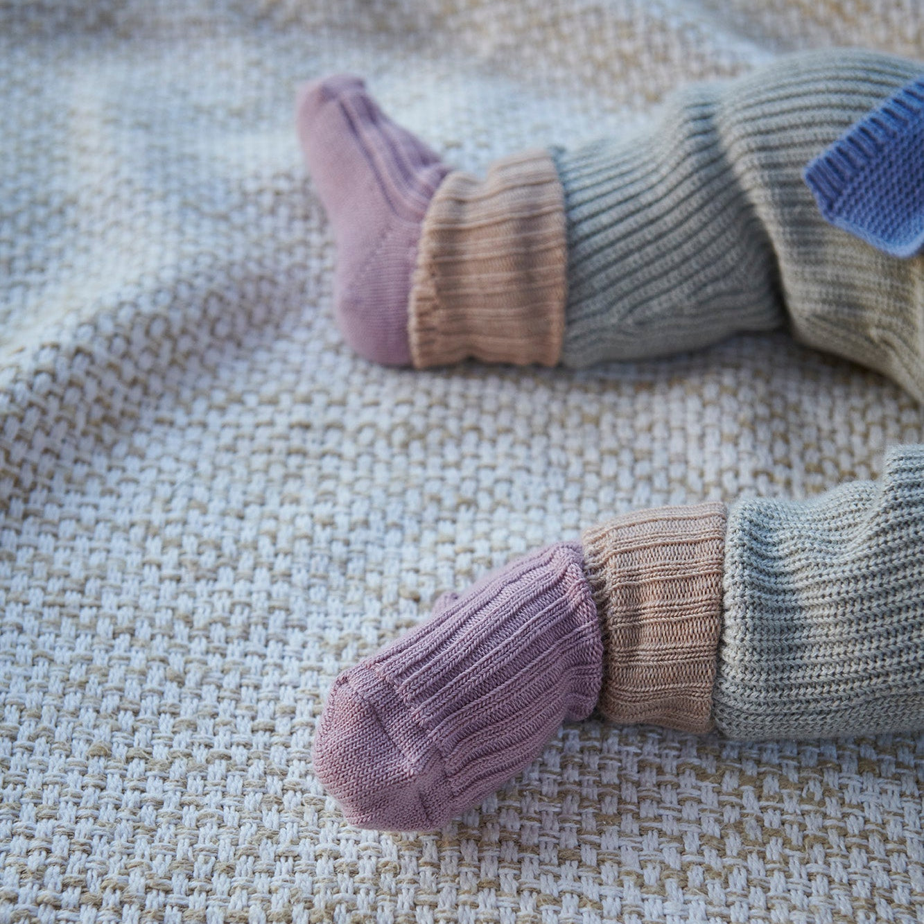 Baby-Socken aus Baumwollripp