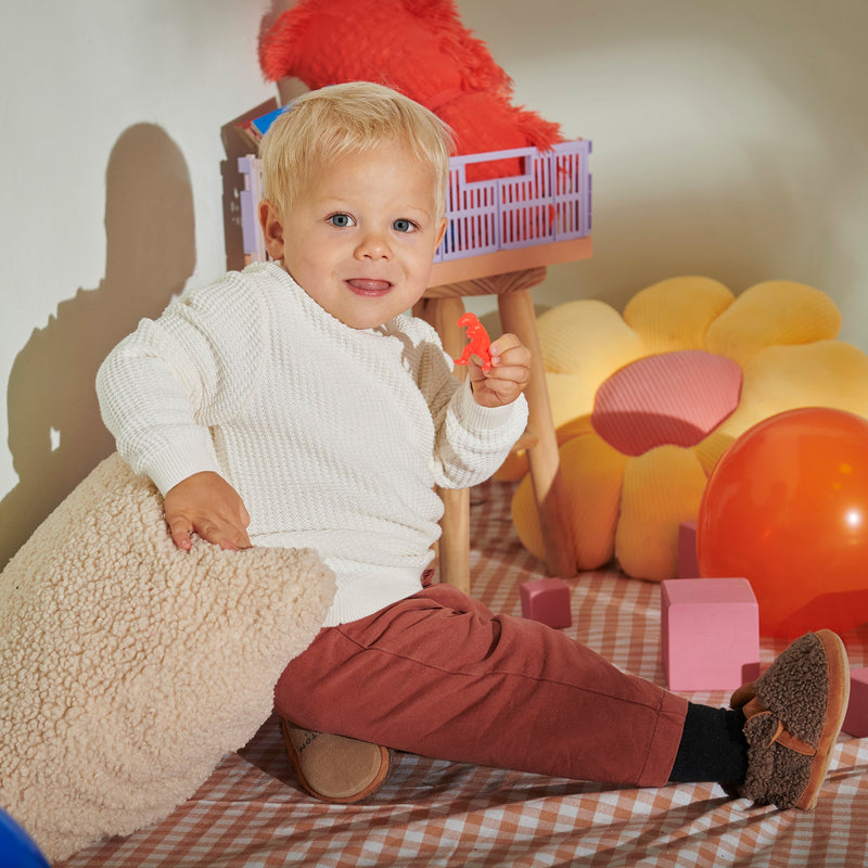 Flauschiger Teddy-Hausschuh